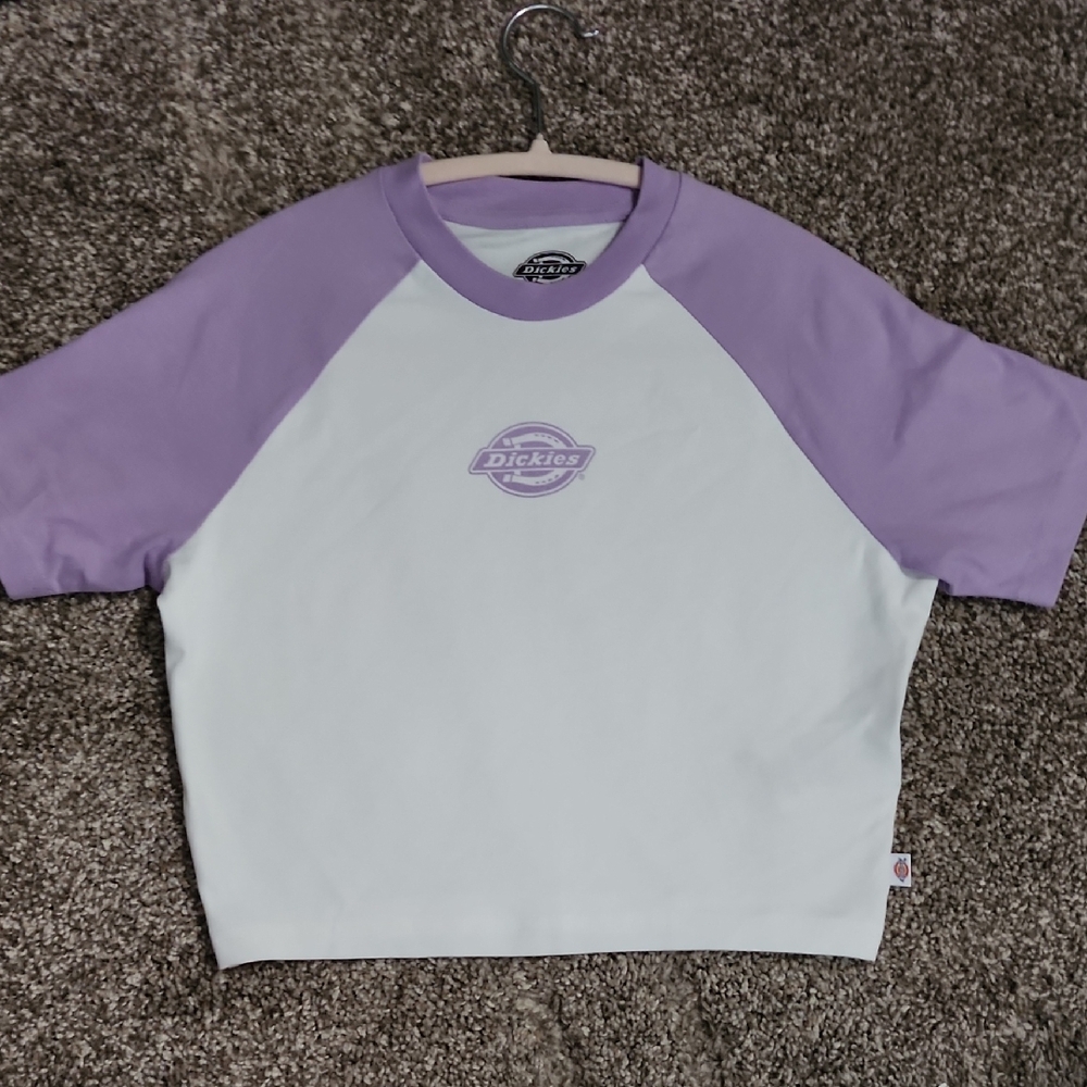 Dickies Kids Lavender and White Raglan Tee